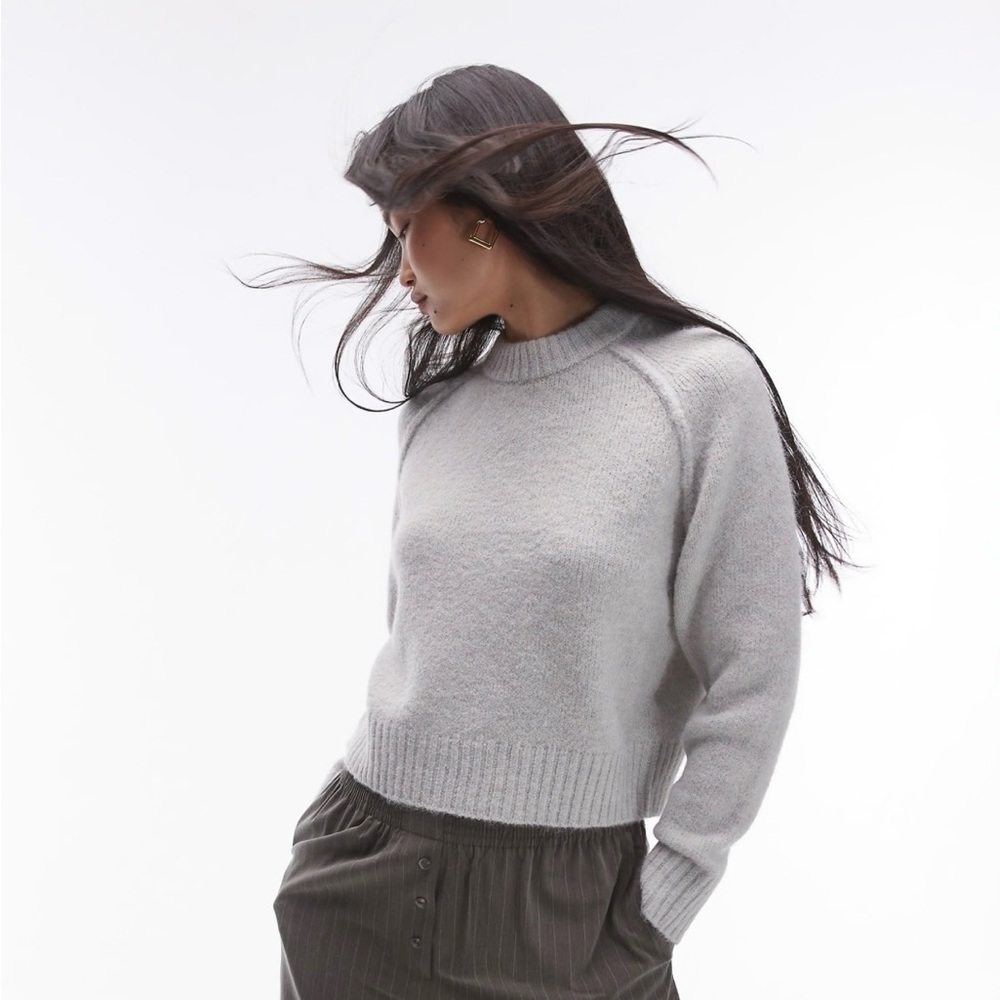Topshop raglan Gray Women's Sweater